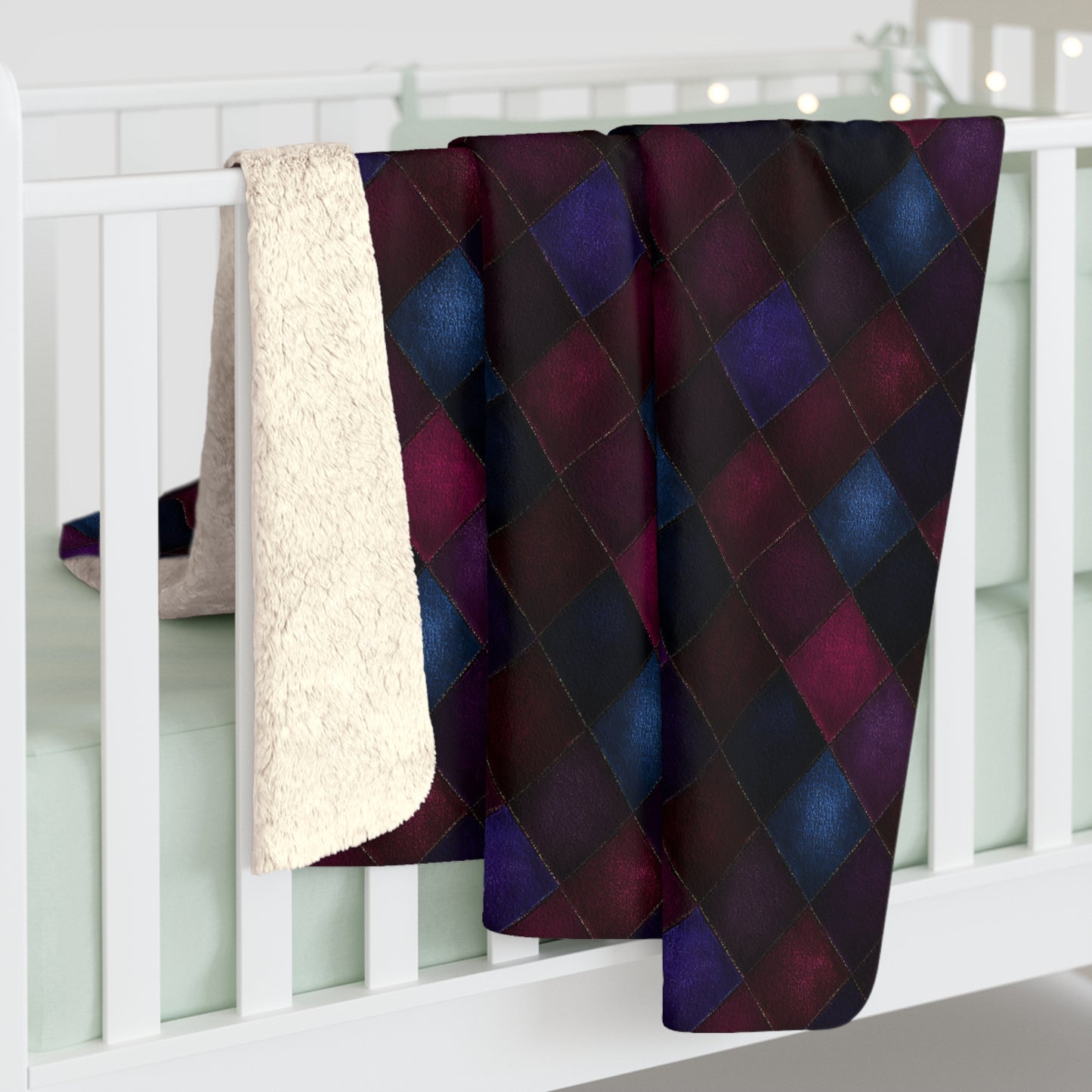 Velvet Patchwork Print Fleece Blanket