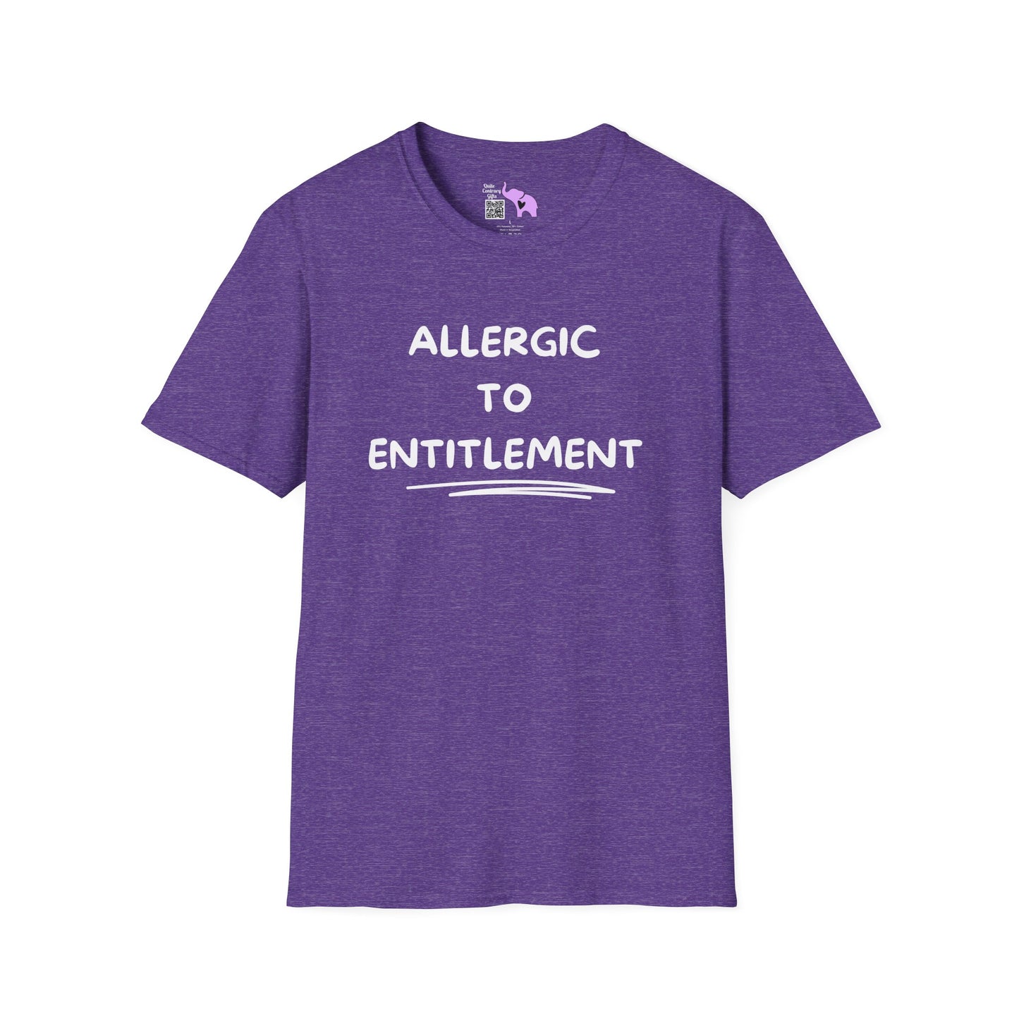 Allergic To Entitlement Adult T-shirt