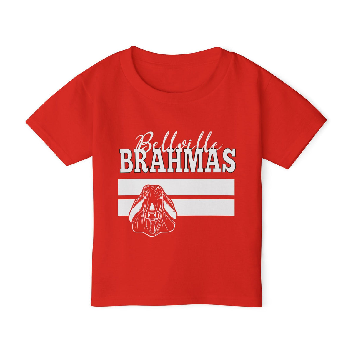 Ballville Brahmas w/Mascot & Stripes Heavy Cotton™ Toddler T-shirt