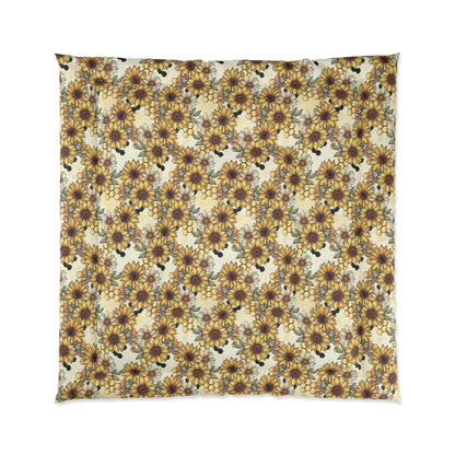 Honeycomb & Sunflowers Comforter
