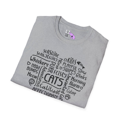 A Cat's Heart Adult T-shirt