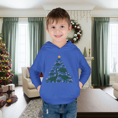 Dinosaur Christmas Tree Toddler Hoodie