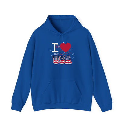 I Love The USA Heavy Blend™ Hooded Sweatshirt