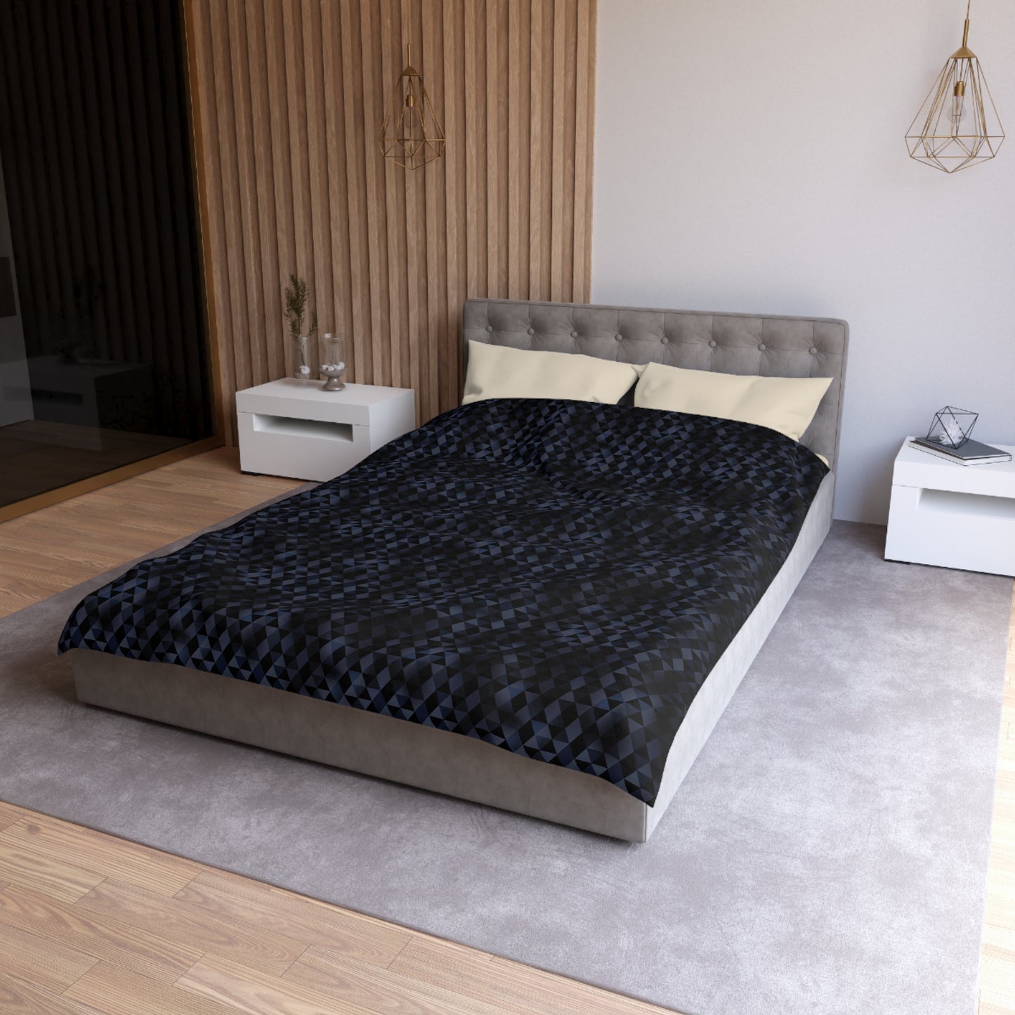 Shadow Facets  Microfiber Duvet Cover