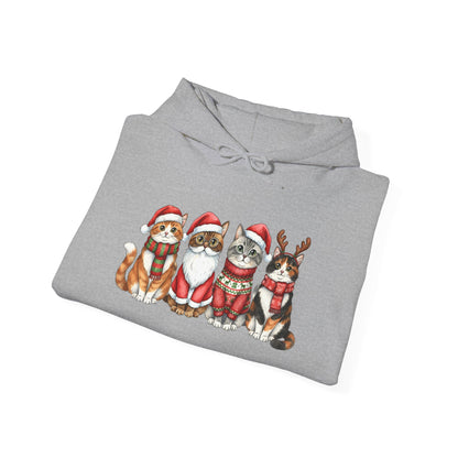 Santa Claus Cats Adult Heavy Blend™ Hooded Sweatshirt