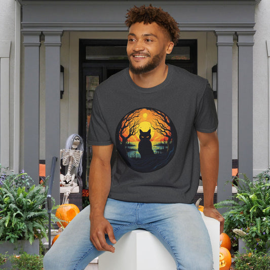 Creepy Black Cats 6 Adult T-shirt