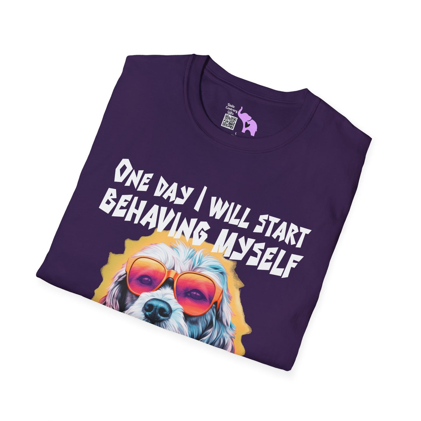 One Day I Will Start Behaving Myself... Adult T-shirt