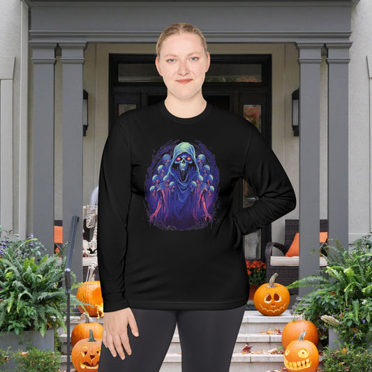 Creepy Ghost Skulls Adult Long Sleeve Tee