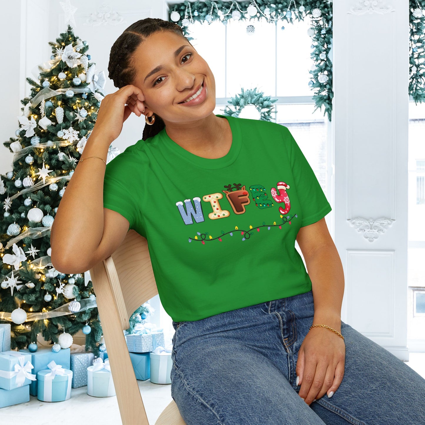 Christmas Wifey Adult T-shirt