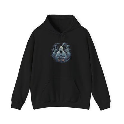 Creepy Ghost 15 Heavy Blend™ Hooded Sweatshirt