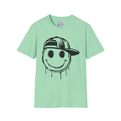 Melty Smiley Face w/Hat Adult T-shirt