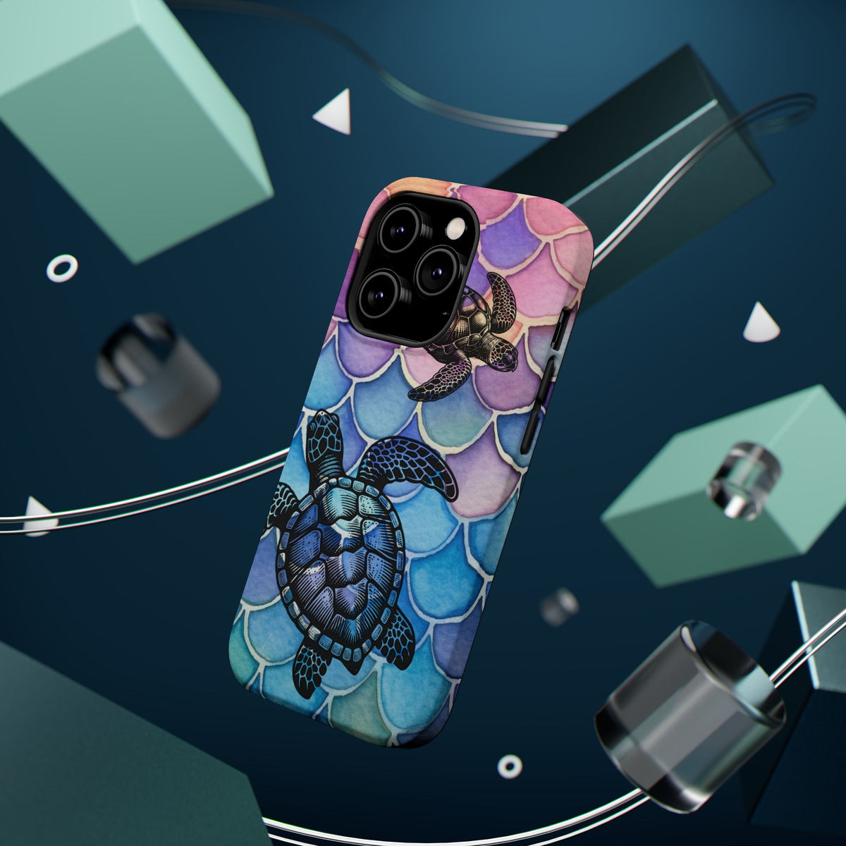 Sea Turtle Silhouette MagSafe® Compatible Tough Case for iPhone