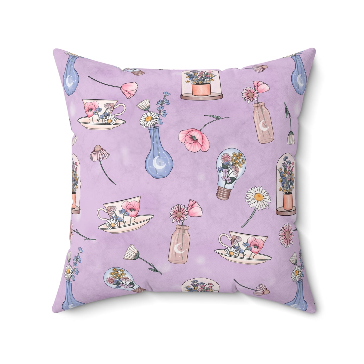 Lilac Meadow Keepsakes Throw Pillow