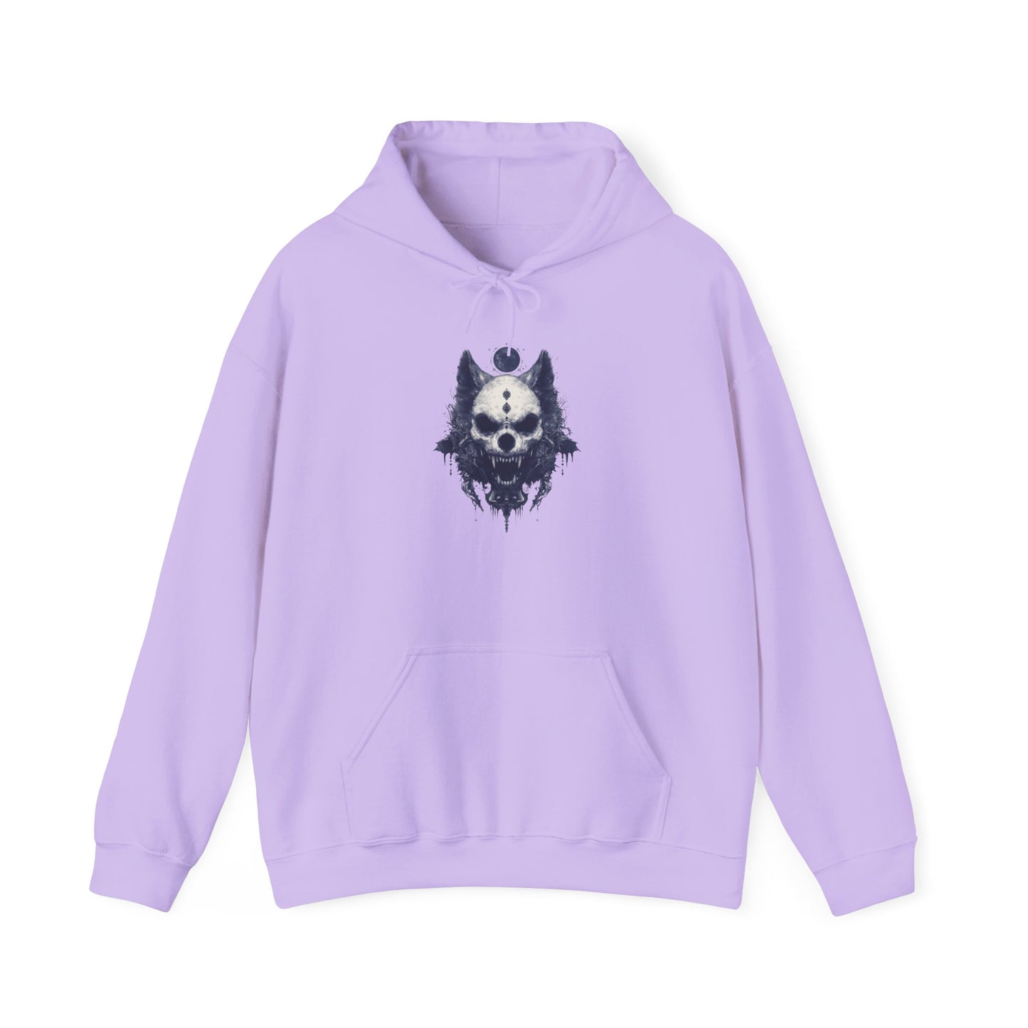 Creepy Skull Wolf Heavy Blend™ Hooded Sweatshirt