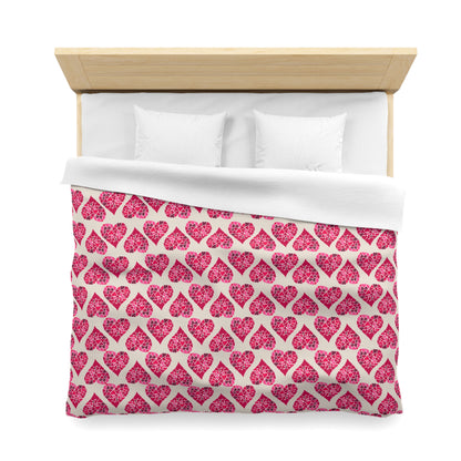 Simple Hearts Microfiber Duvet Cover