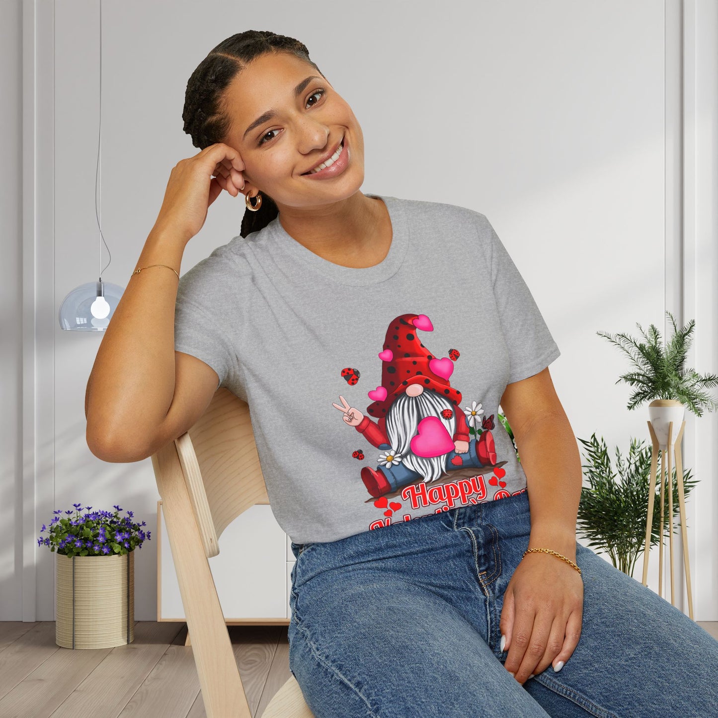 Happy Valentine's Day Gnome Adult T-shirt