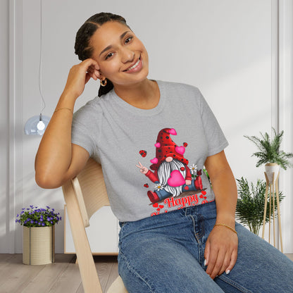 Happy Valentine's Day Gnome Adult T-shirt
