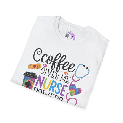 Coffee Gives Me Nurse Powers Adult T-shirt