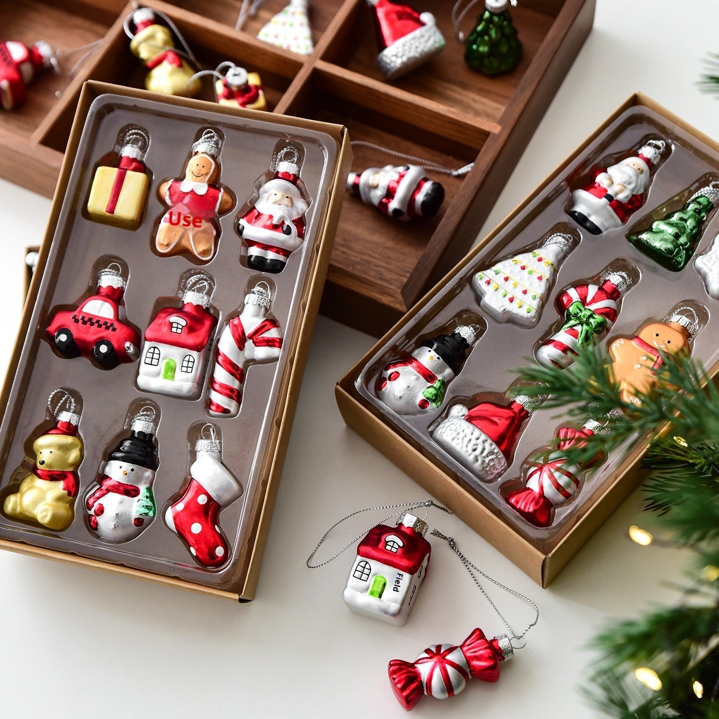 Glass Christmas Ornament Collection – Assorted Holiday Designs