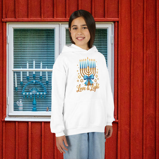 Light & Love Menorah Youth Heavy Blend Hoodie