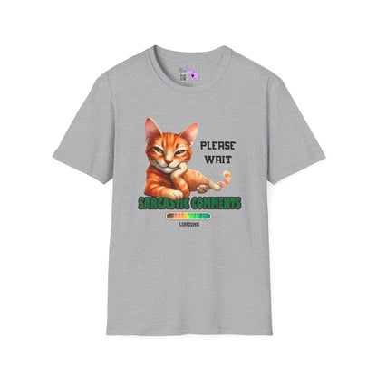 Please Wait Sarcastic Comment Loading (Cat) Adult Tshirt
