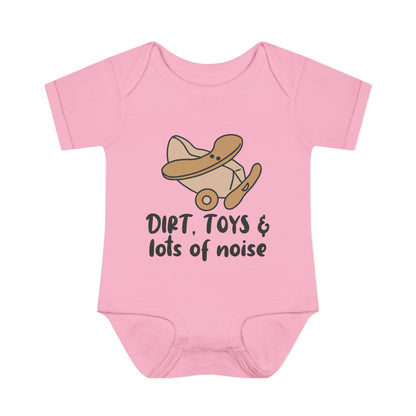 Dirt, Toys, & Lots of Noise Baby Rib Bodysuit