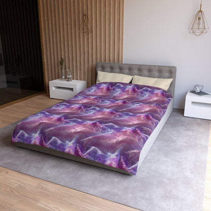 Blush Orchid Sheer & Lace Microfiber Duvet Cover