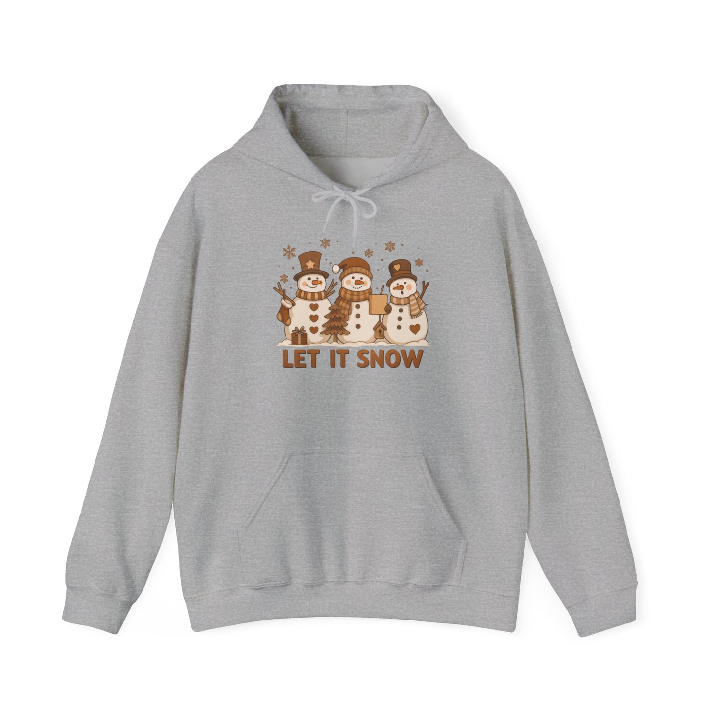 Let It Snow (Snowmen Trio) Adult Heavy Blend™ Hoodie