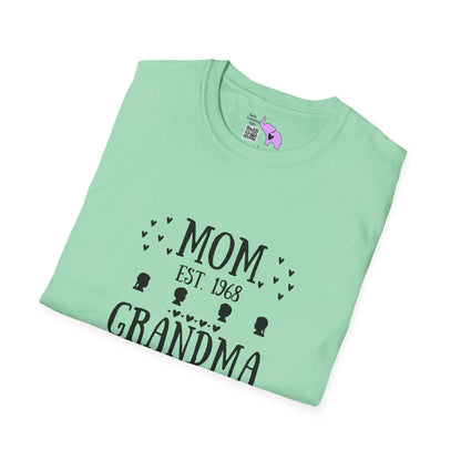 Mom Est. Grandma Est. Great Grandma Est. Custom Adult T-shirt