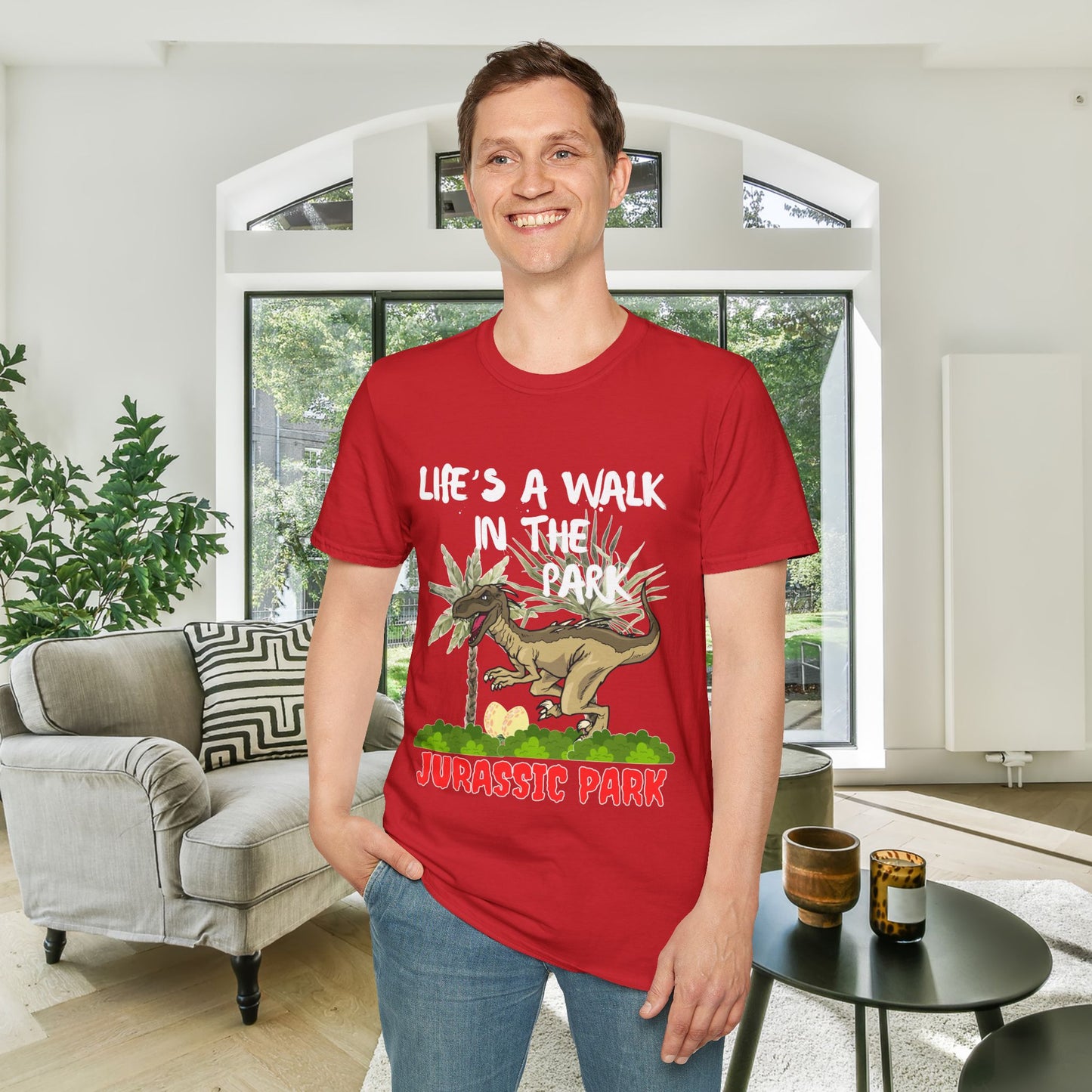 Life's Like A Walk In The Park... Jurassic Park Adult T-shirt