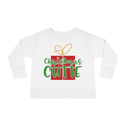 Christmas Cutie Toddler Long Sleeve Tee