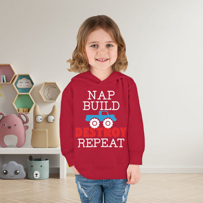 Nap Build Destroy Repeat Toddler Hoodie