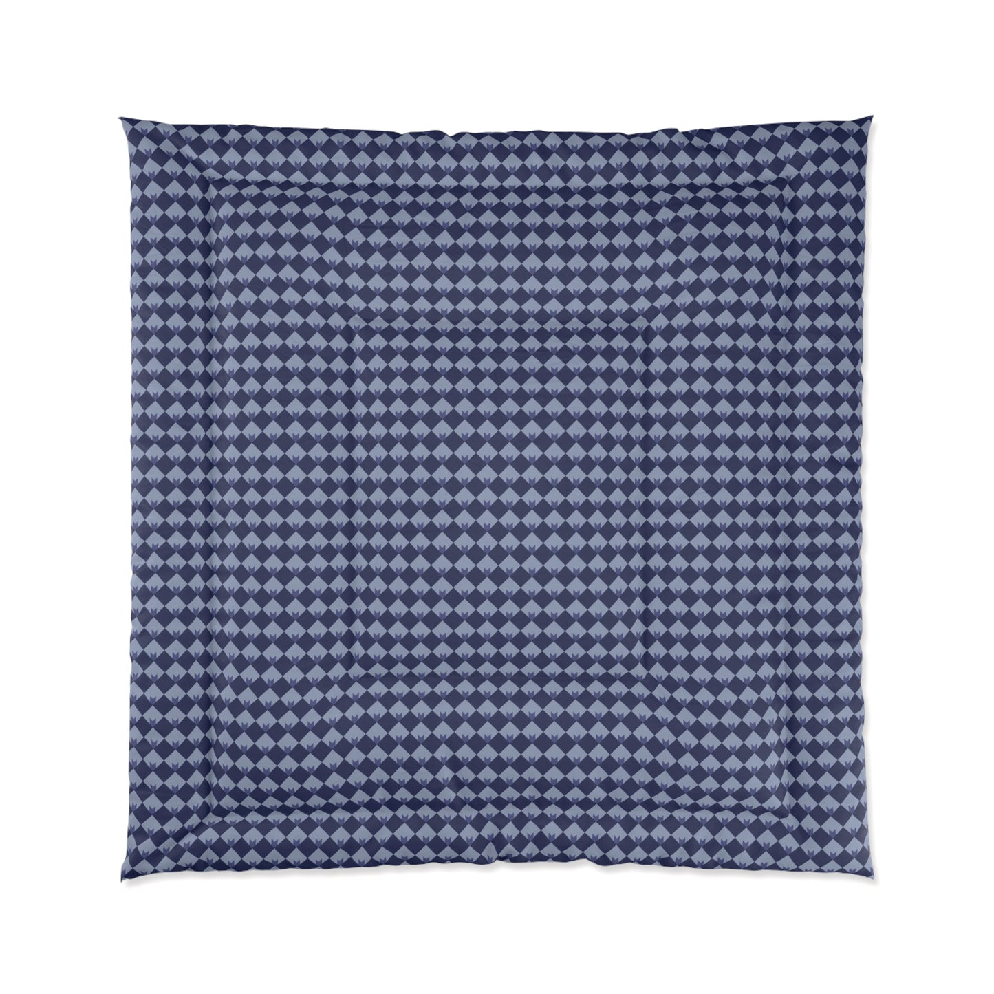 Diamond Bloom-Navy & Periwinkle Comforter