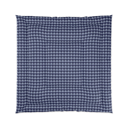 Diamond Bloom-Navy & Periwinkle Comforter