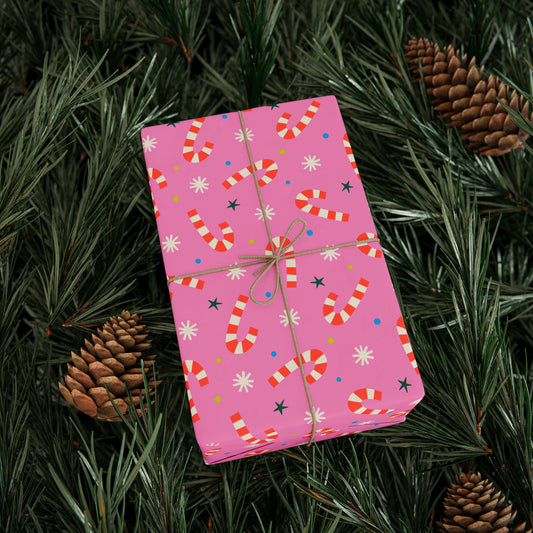 Peppermint Wishes Wrapping Paper