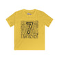 I Am Seven Typography Youth Softstyle Tee