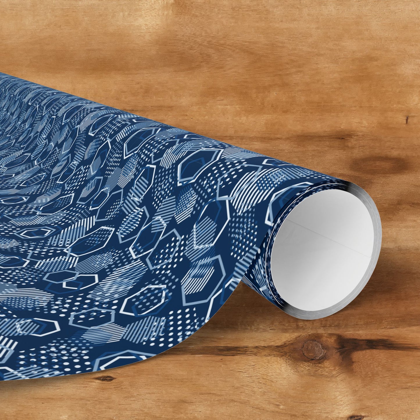 Blue Hexagons Gift Wrap for All Occasions