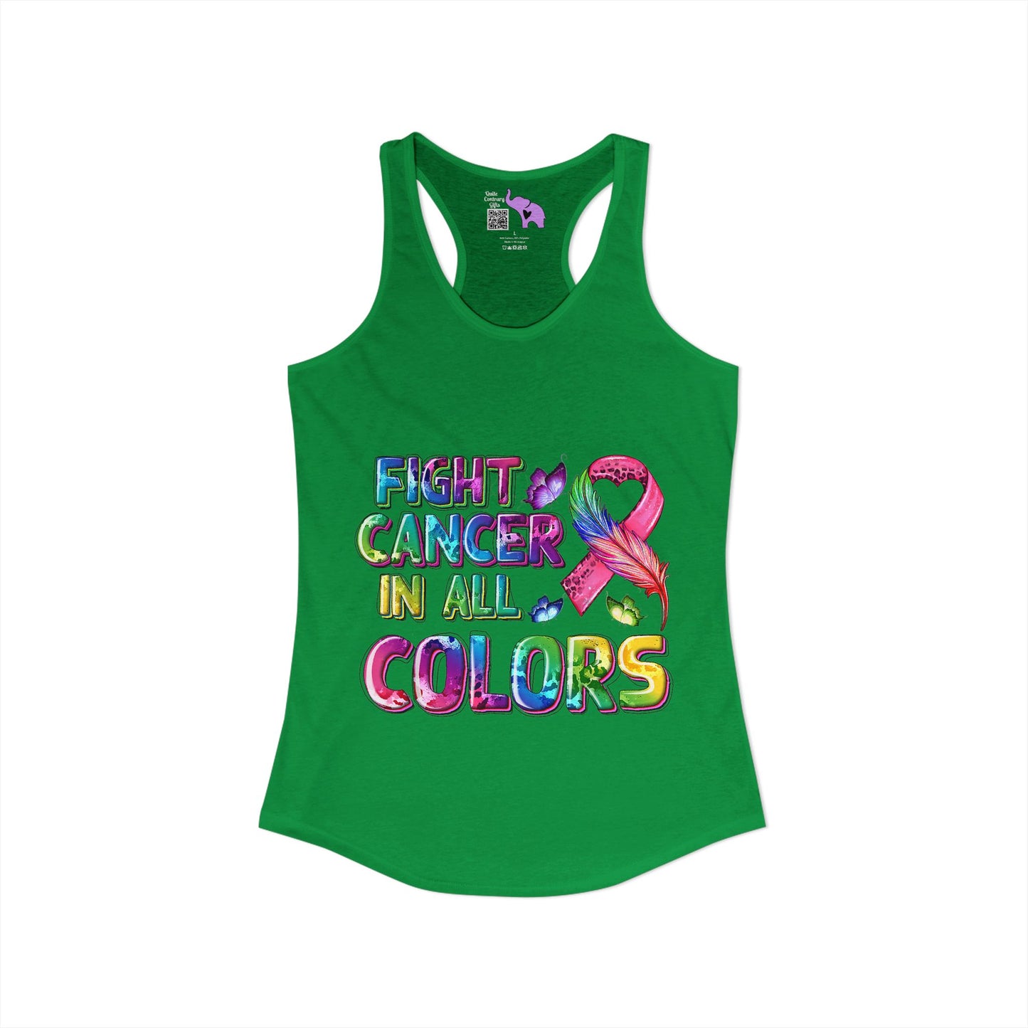 Fight Cancer In All Colors 8 Women's Ideal Racerback Tank