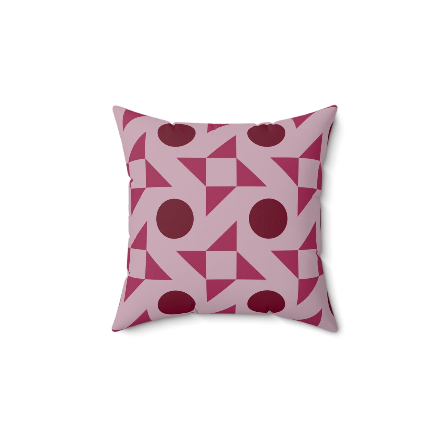 Crimson Pinwheels Throw Pillow