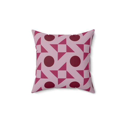 Crimson Pinwheels Throw Pillow