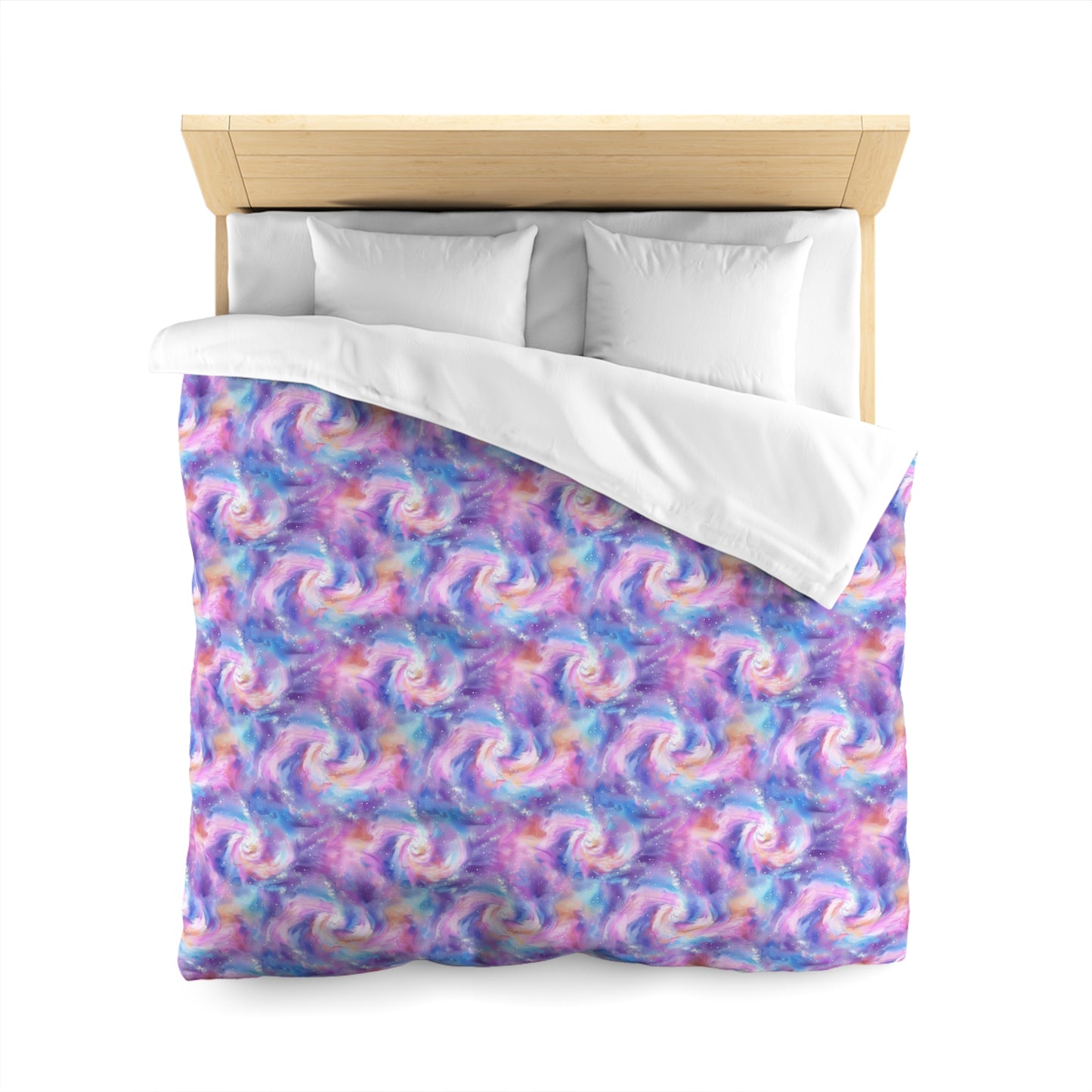 Pastel Cloud Color Swirl Microfiber Duvet Cover