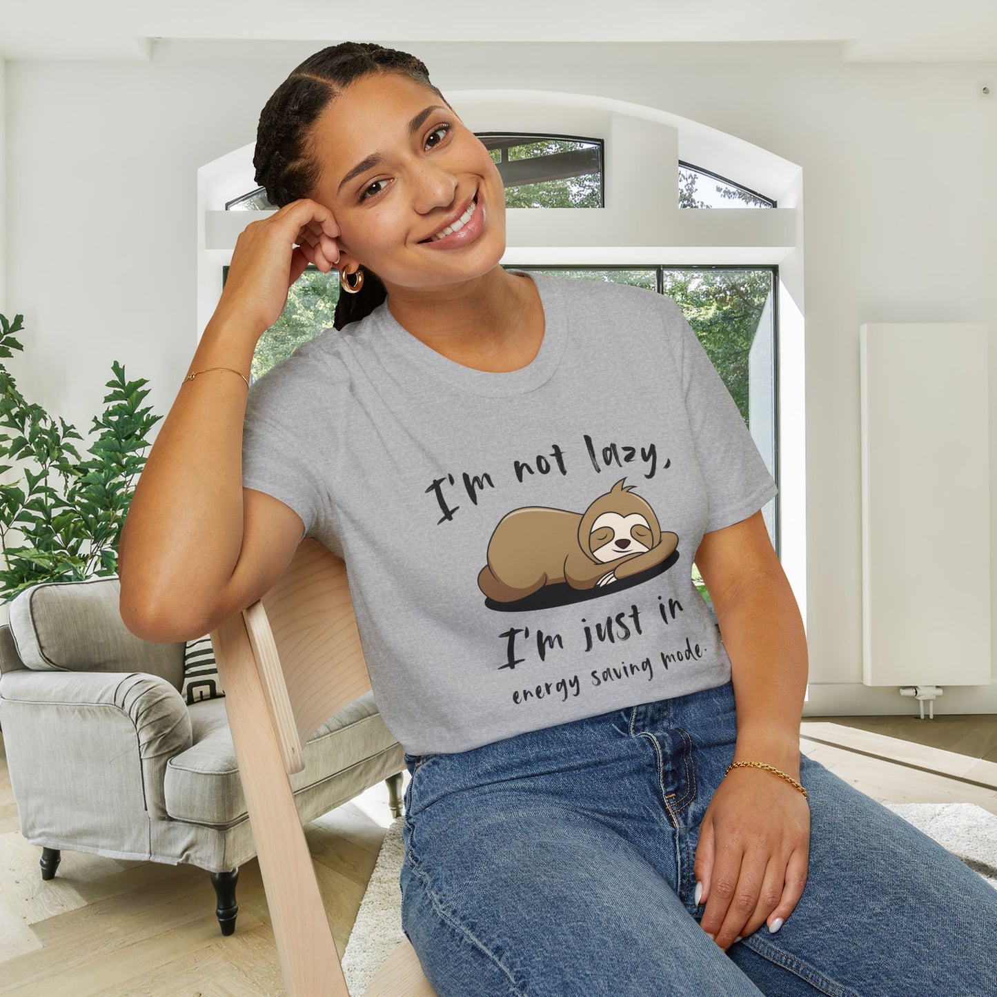 I'm Not Lazy, I'm Just In Energy Saving Mode Adult T-shirt