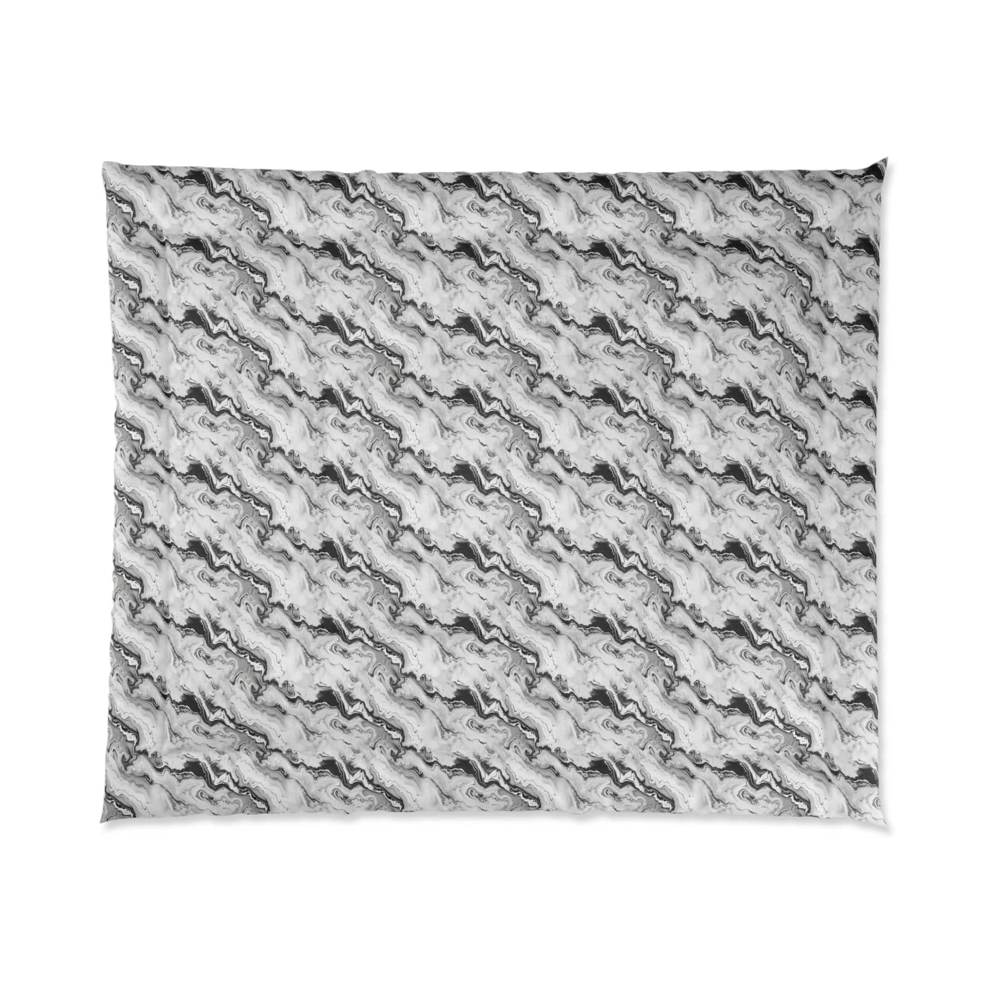 Frost Veil Marble Comforter