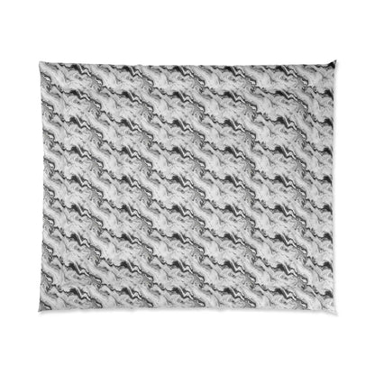 Frost Veil Marble Comforter