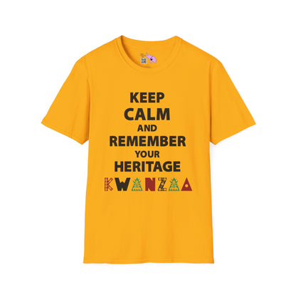 Keep Calm and Remember Your Heritage Kwanzaa Adult T-shirt
