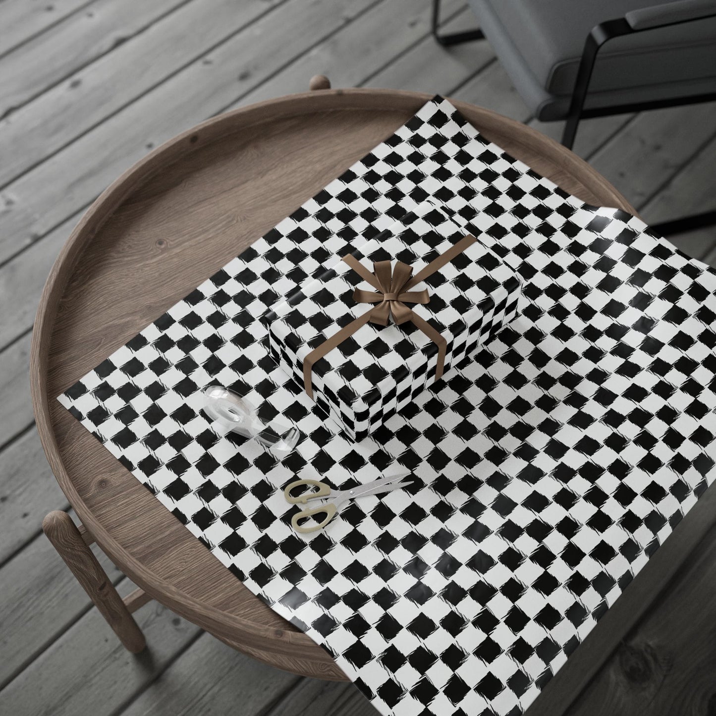 Distorted Check Wrapping Paper