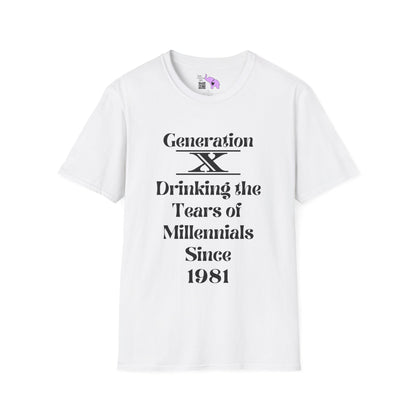 GenX Drinking Millennial Tears T-shirt