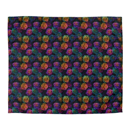 Neon Whisper Blooms Microfiber Duvet Cover