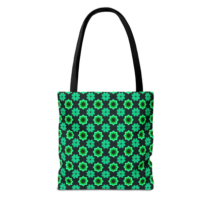 Clover Bloom Burst Canvas Tote Bag