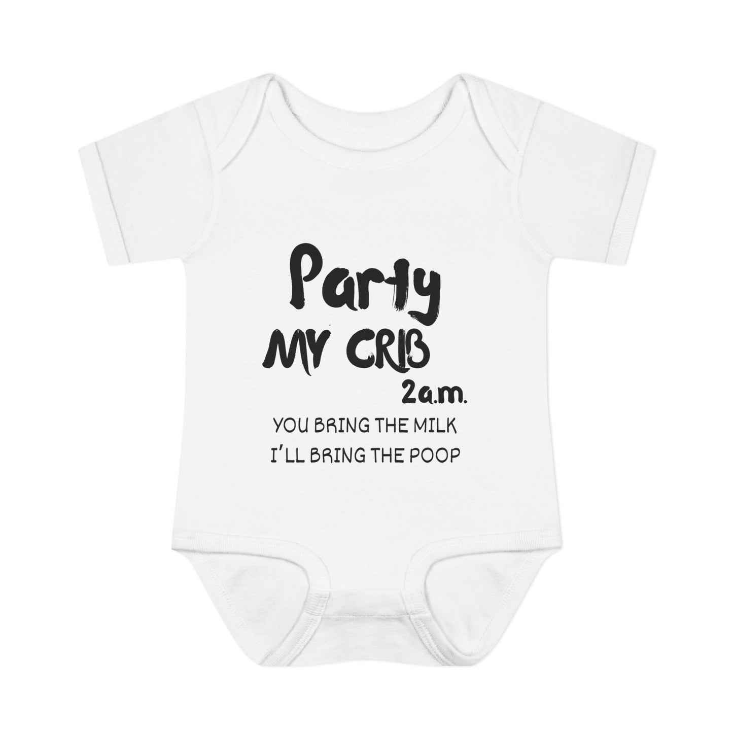 Party My Crib 2AM Infant Baby Rib Bodysuit
